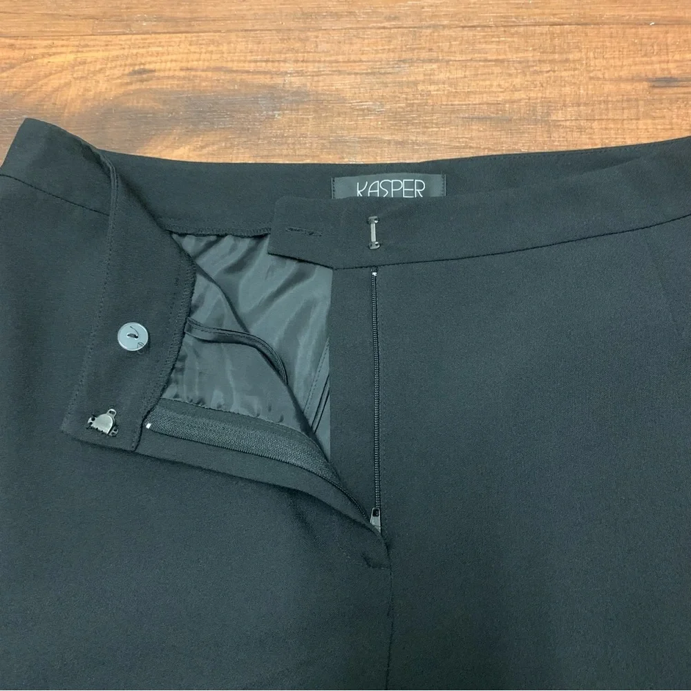 Kasper Womens Straight Leg Black Pants size 14